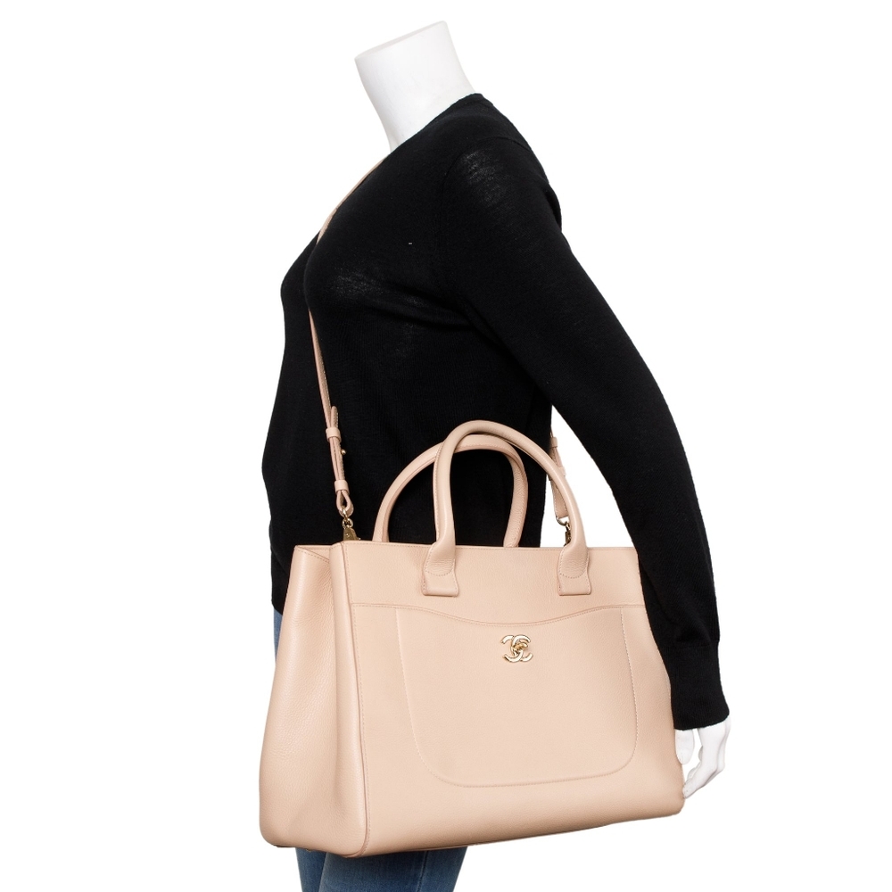 CHANEL Beige Neo Executive Tote with Strap, Authenticity Card and Dust Bag - Picture 3 of 13